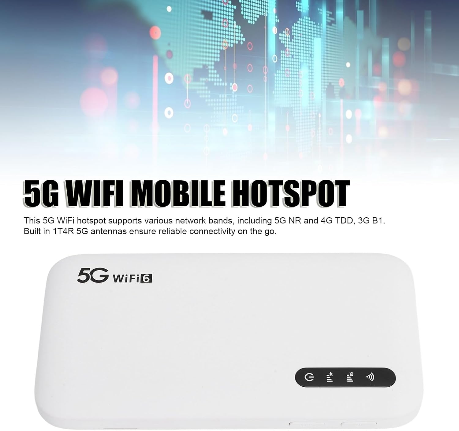 5G WiFi Mobile Hotspot, 2.4GHz and 5.8GHz Portable