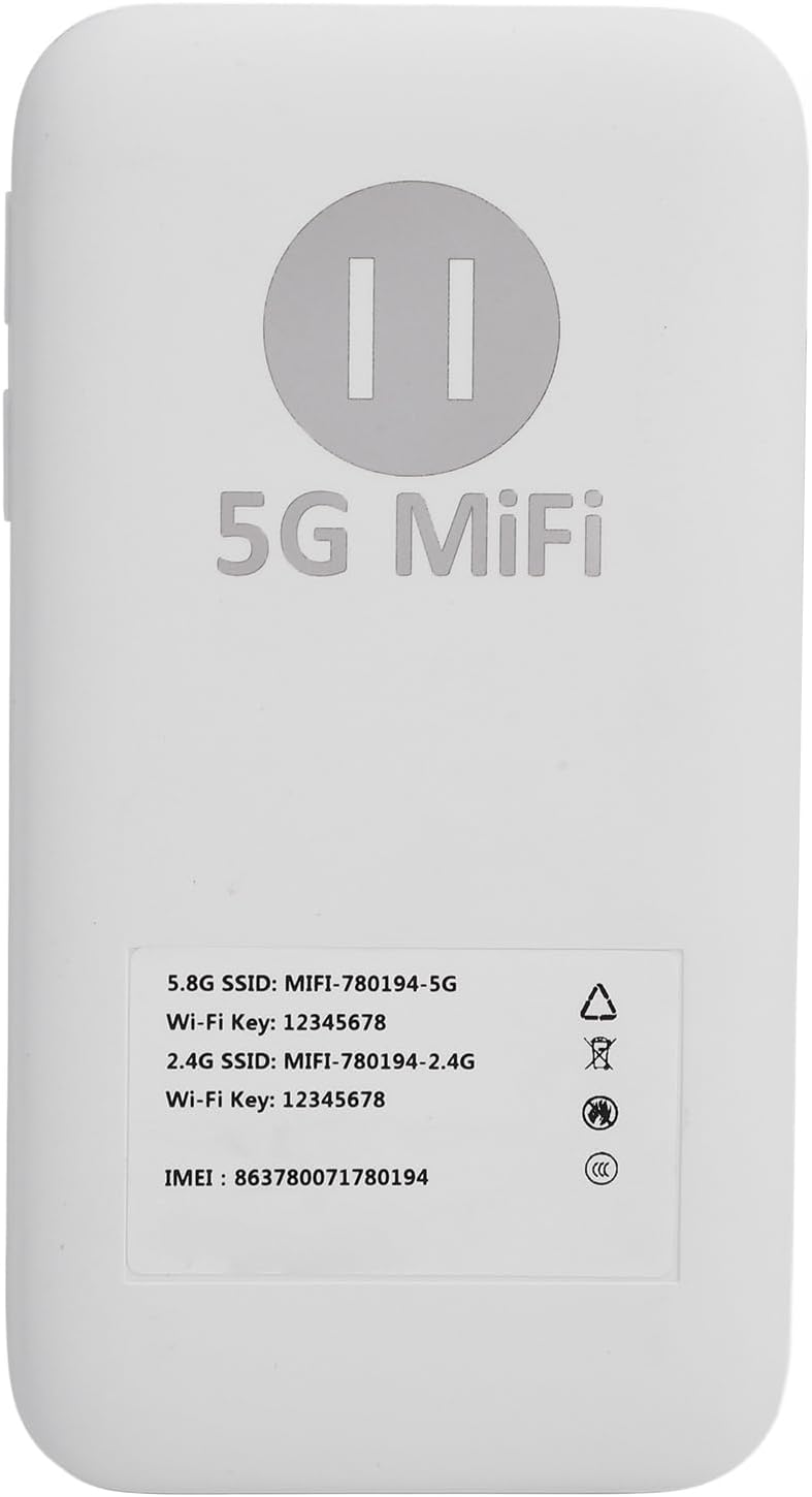 5G WiFi Mobile Hotspot, 2.4GHz and 5.8GHz Portable